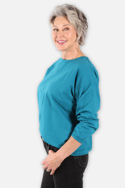 Stretch Terry Sweatshirt - Carribean