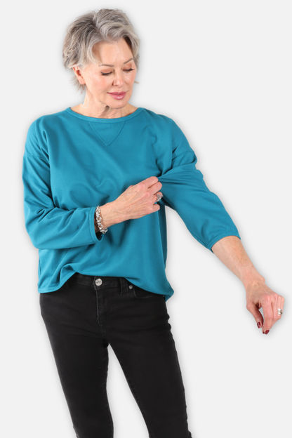 Stretch Terry Sweatshirt - Carribean