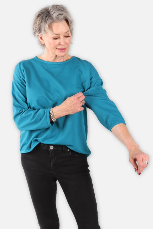 Stretch Terry Sweatshirt - Carribean