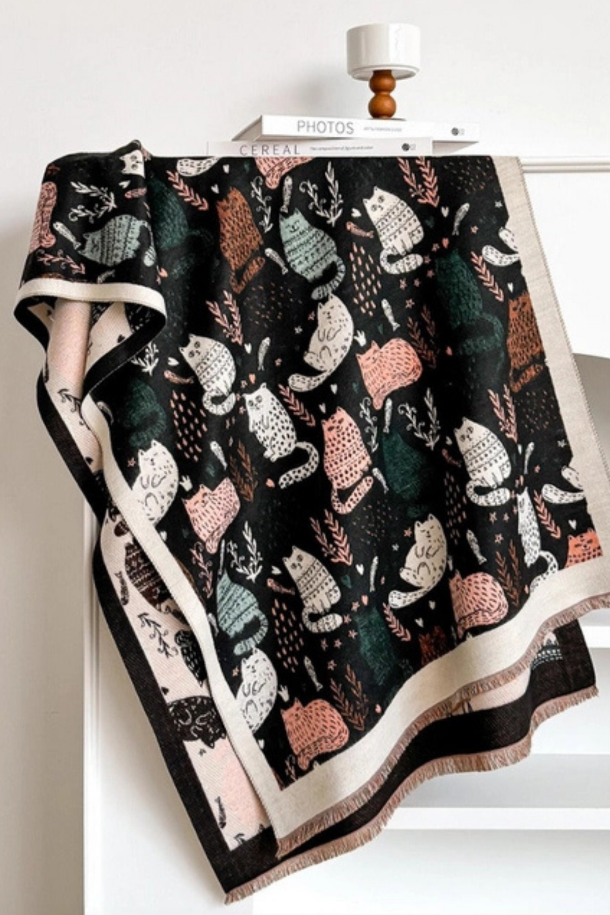 Cozy Cat Scarf - Black 