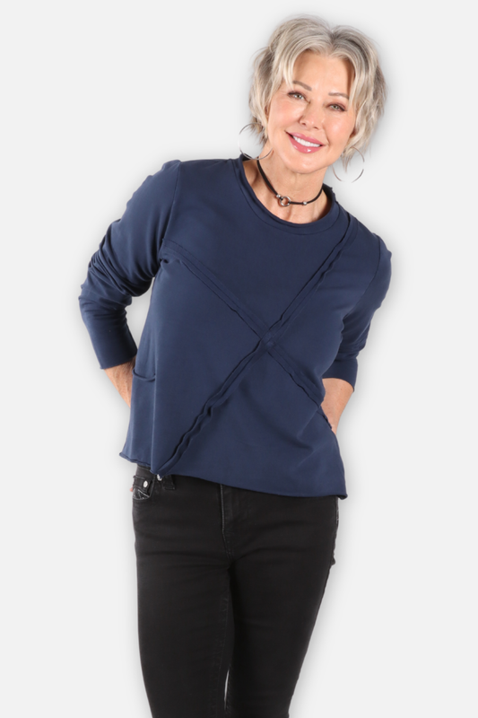 Cross Top - Denim
