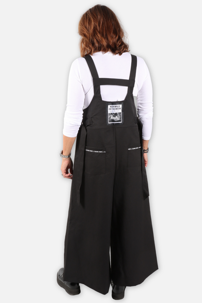 Moonwalk Wide Leg Overalls - Black