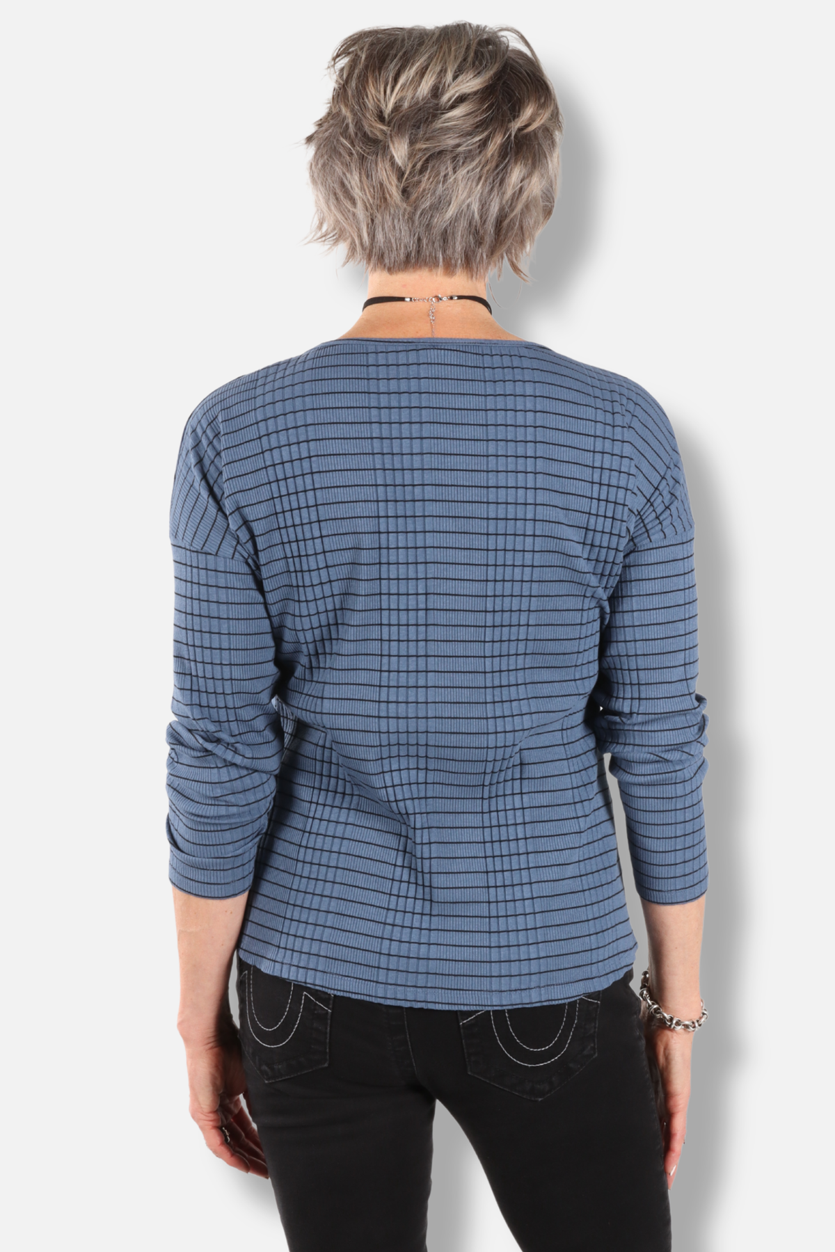 Drop Shoulder Long Sleeve Top - Seastone