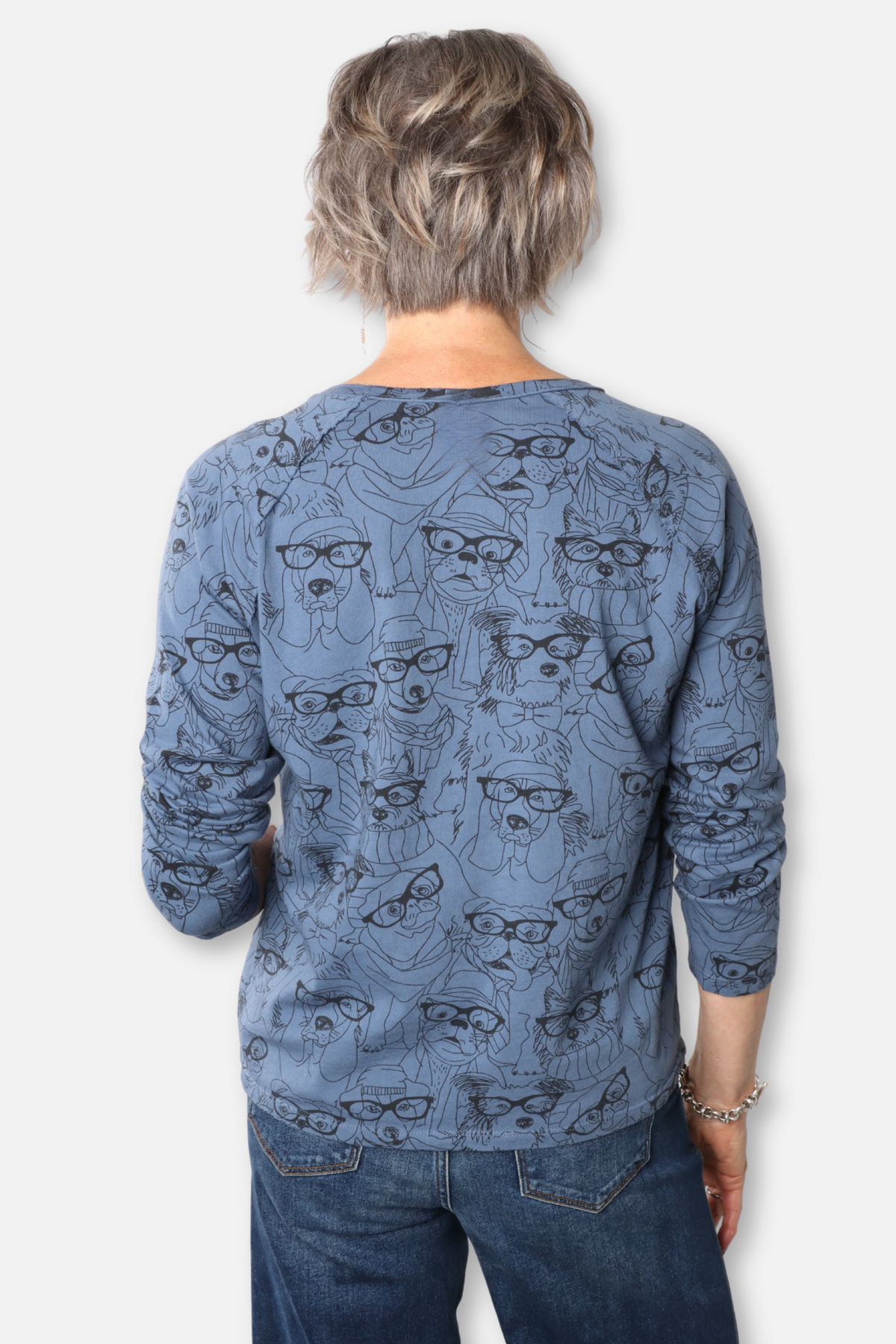 Raglan Long Sleeve Top Plus - Seastone