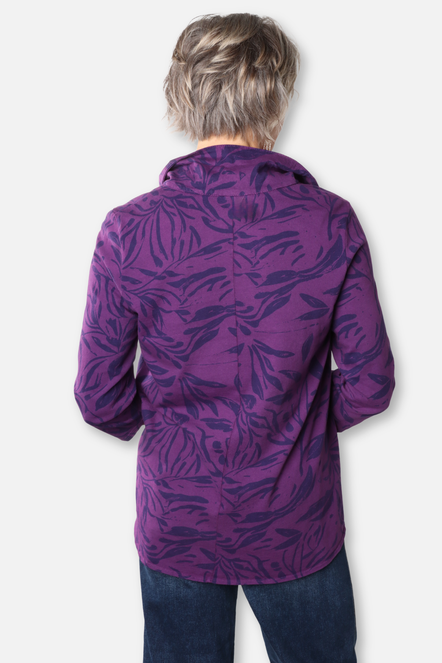Button Down Shirt Plus - Grape