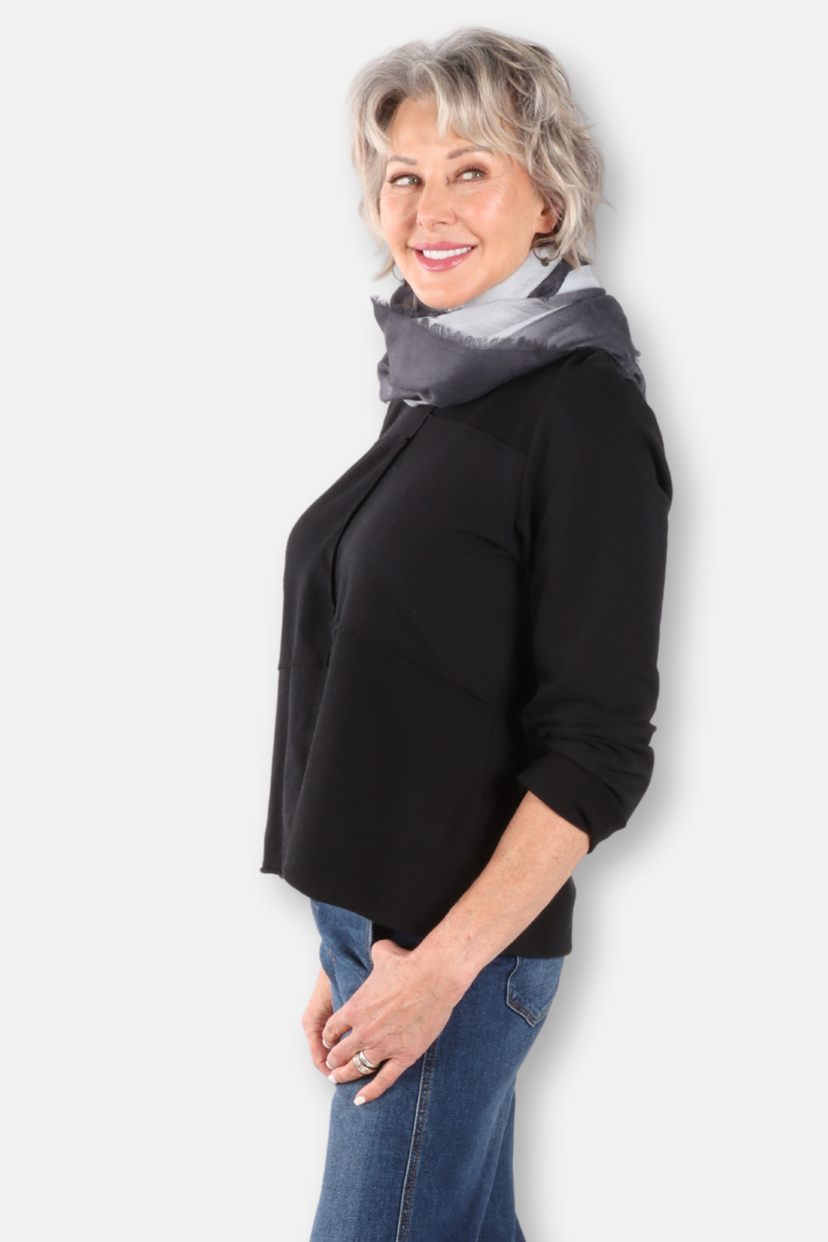 Block Detail Top - Black