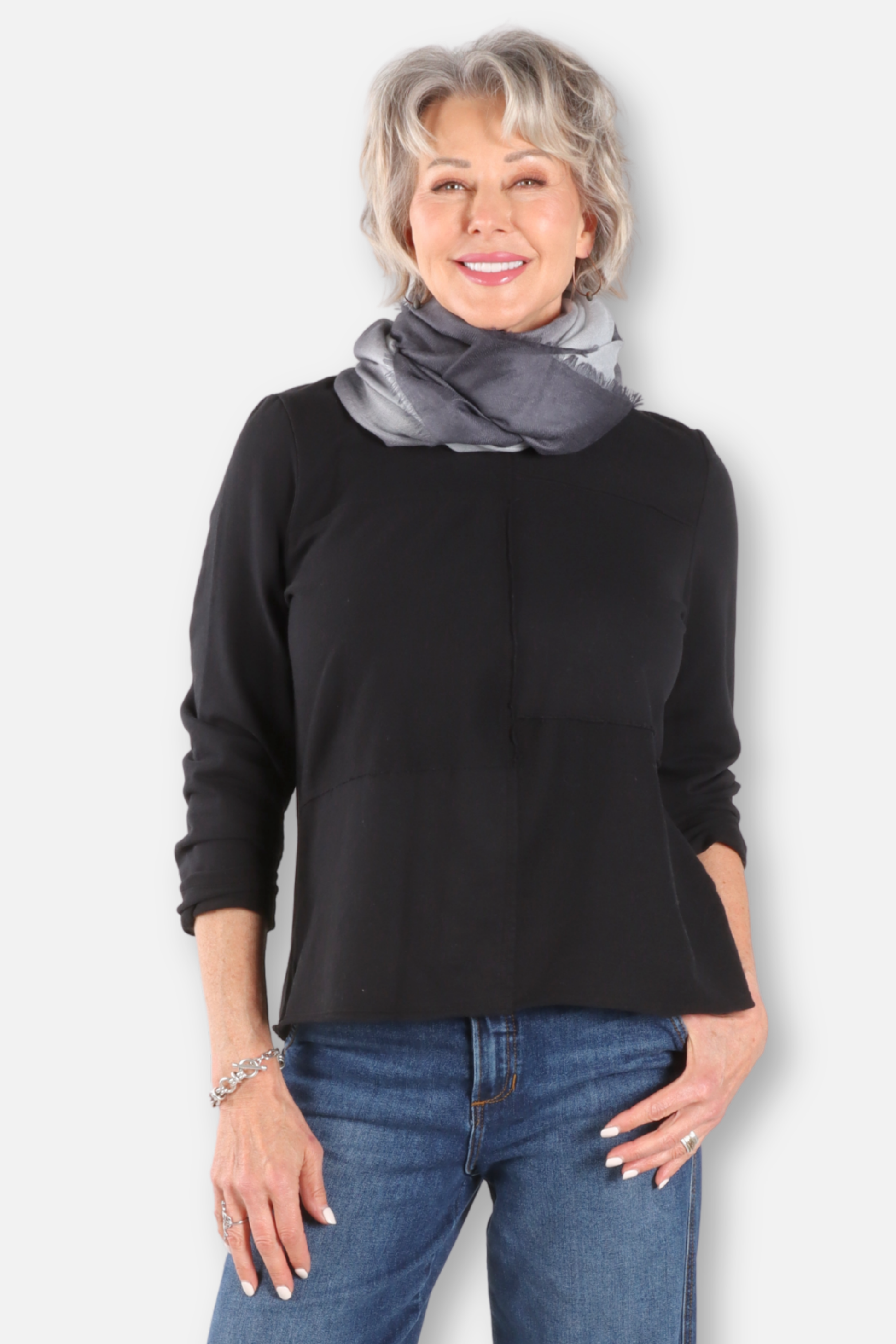 Block Detail Top - Black