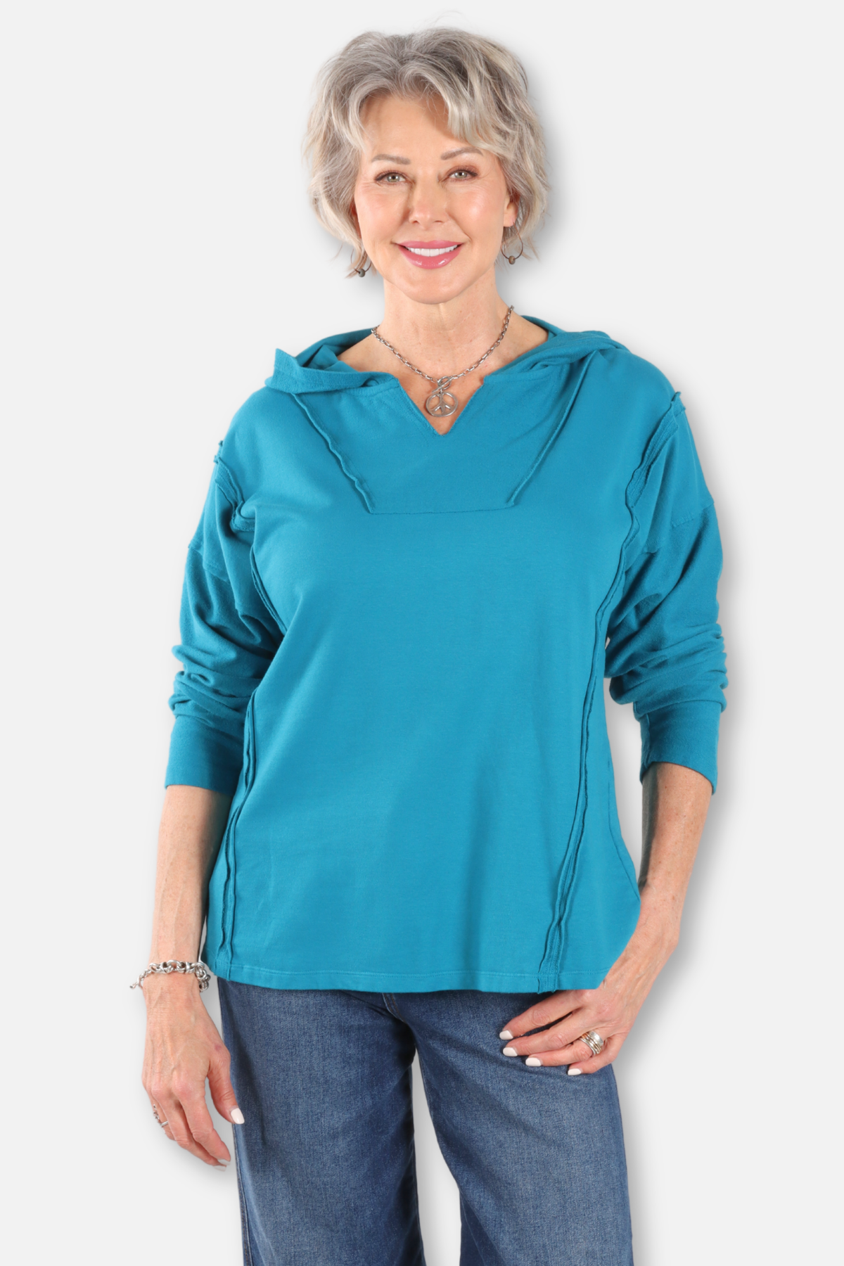 Relaxed Hoodie - Teal