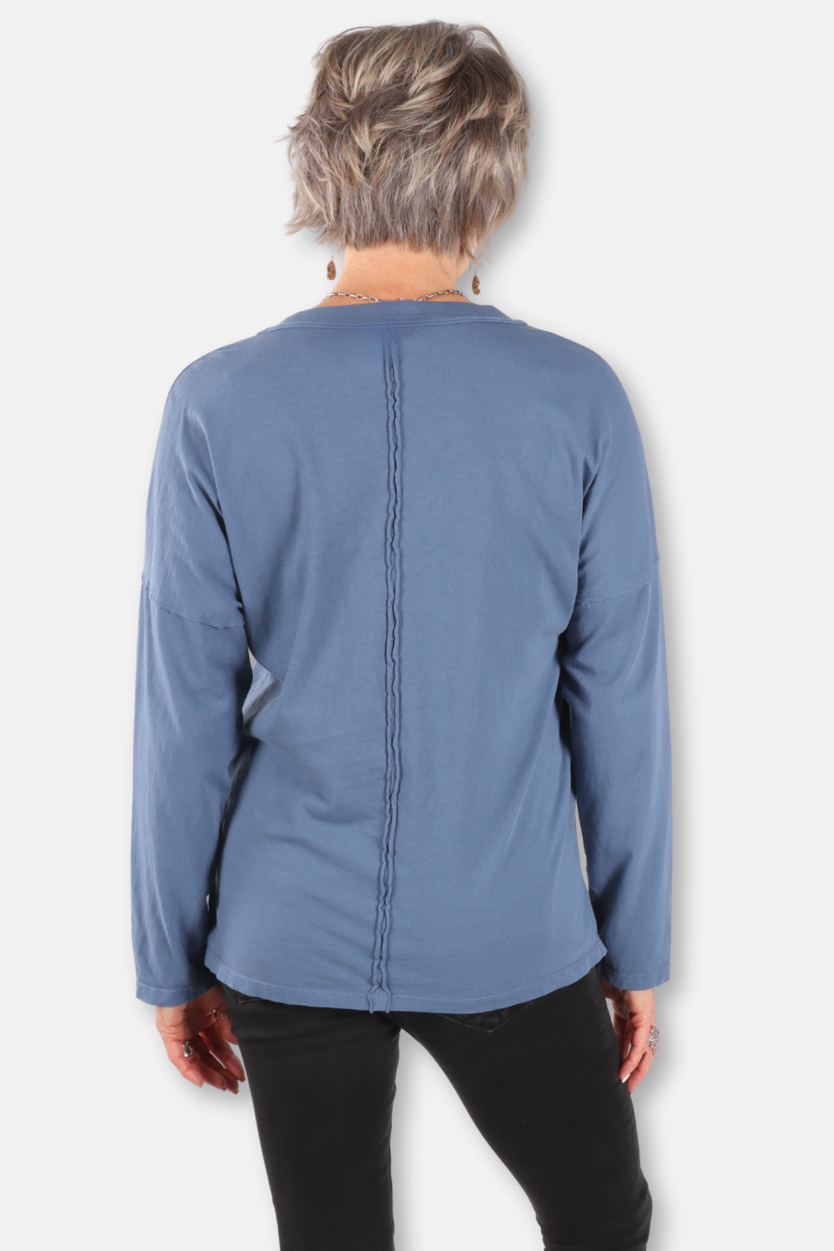 V-Neck Relaxed Top Plus - Seastone