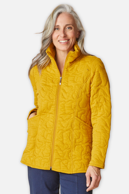 Cascade Quilt Shaped Coat - Honey