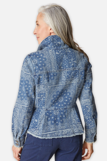 Peplum Jacket - Indigo