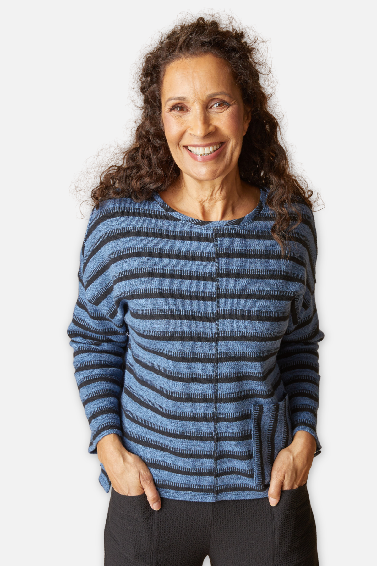Stay In Line Sweater - Harbor 