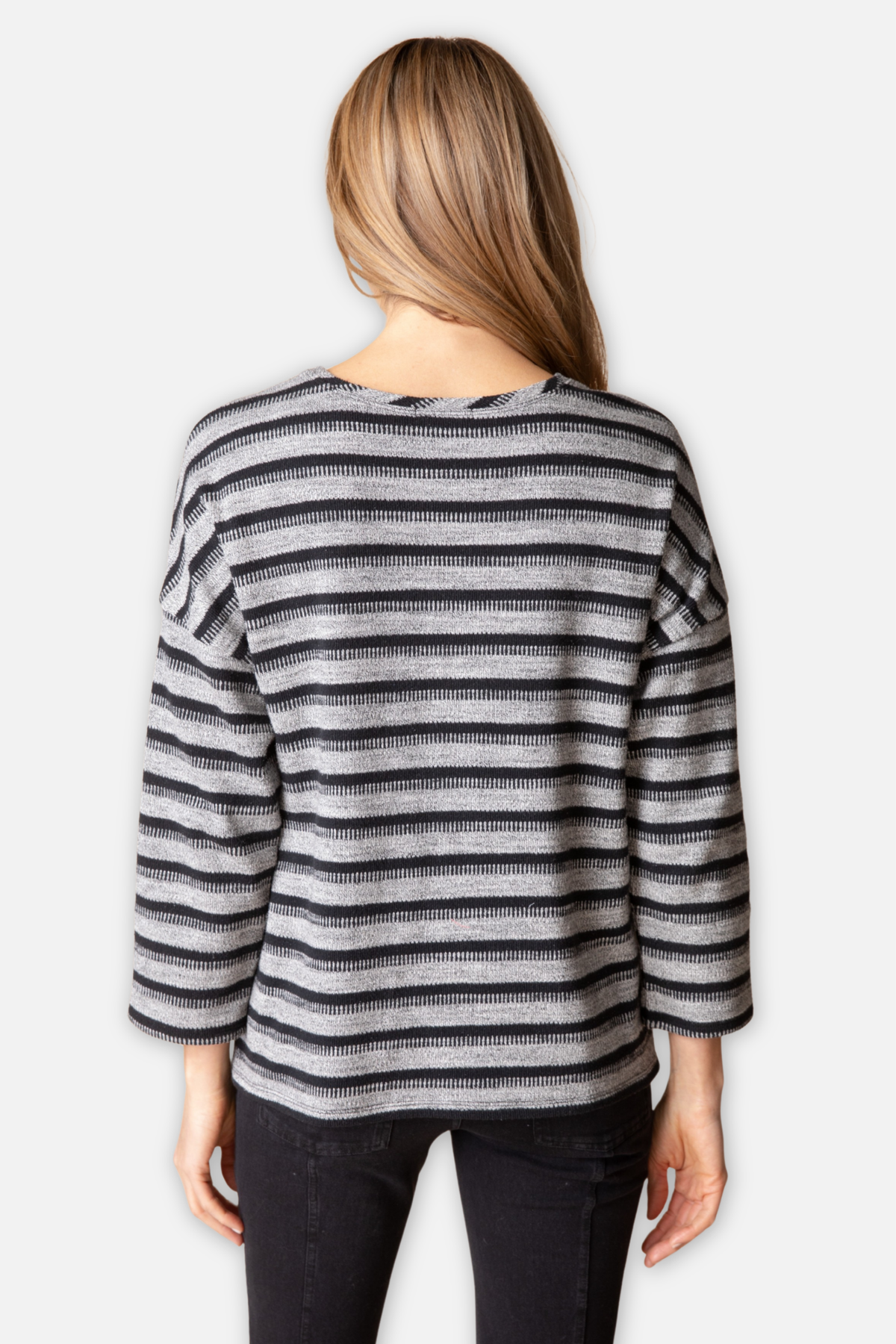 Stay In Line Sweater - Winter White