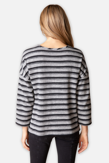 Stay In Line Sweater - Winter White