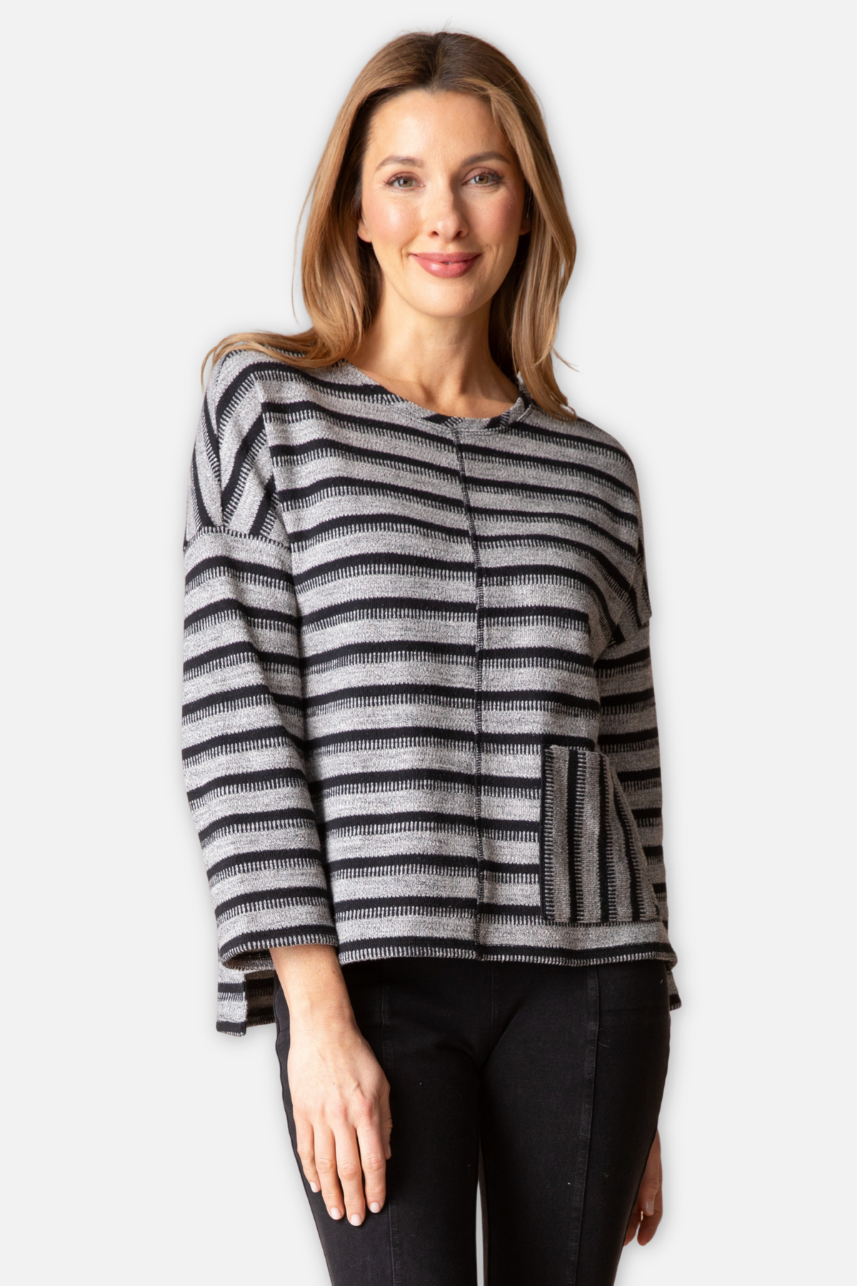 Stay In Line Sweater - Winter White