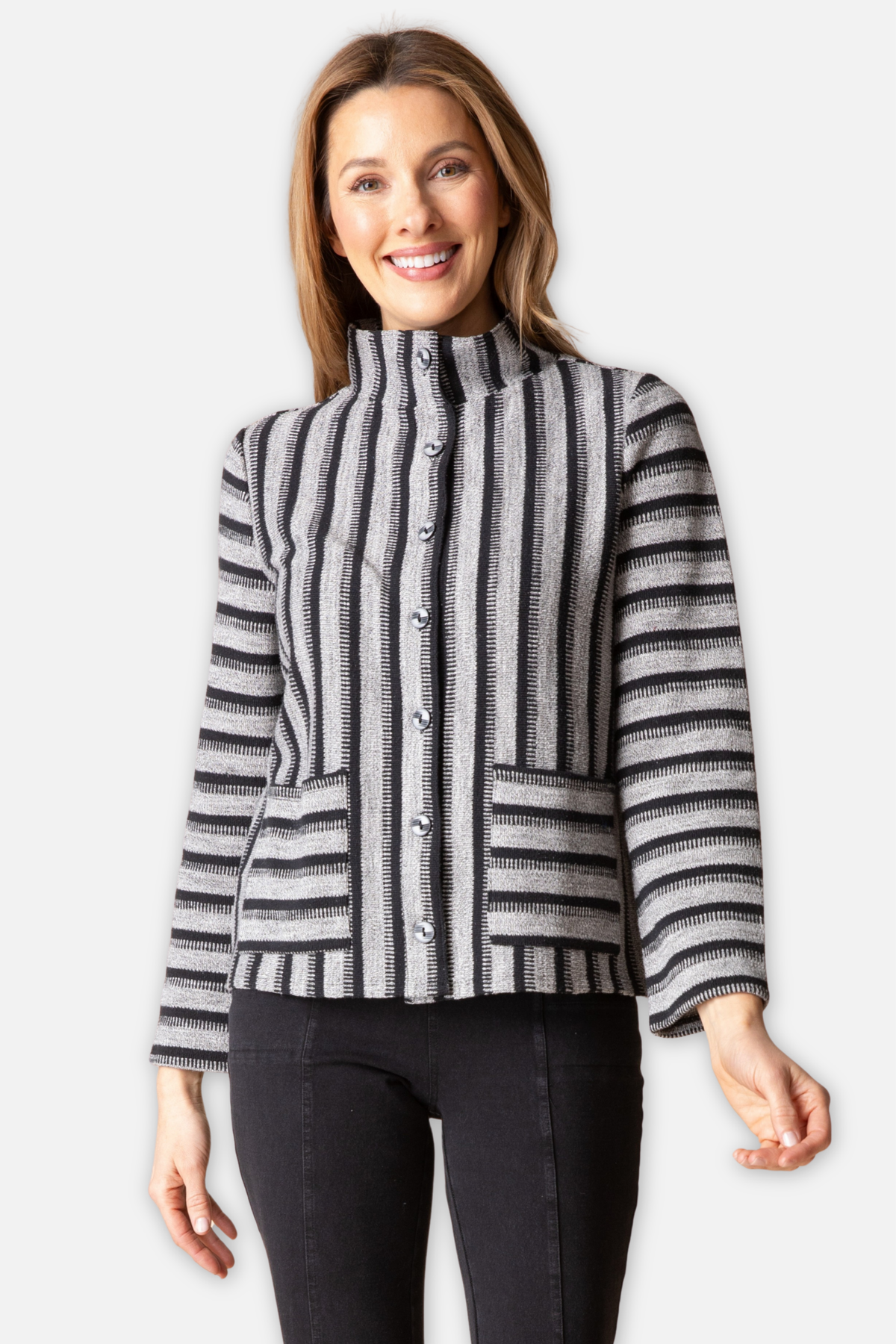 Line Up Cardigan - Winter White