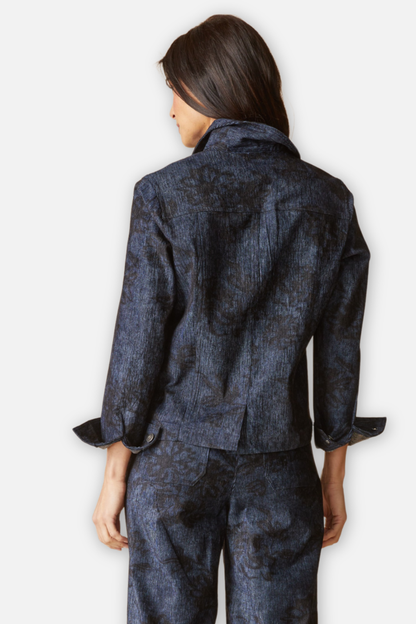 Luxe Cord Boyfriend Jacket - Navy