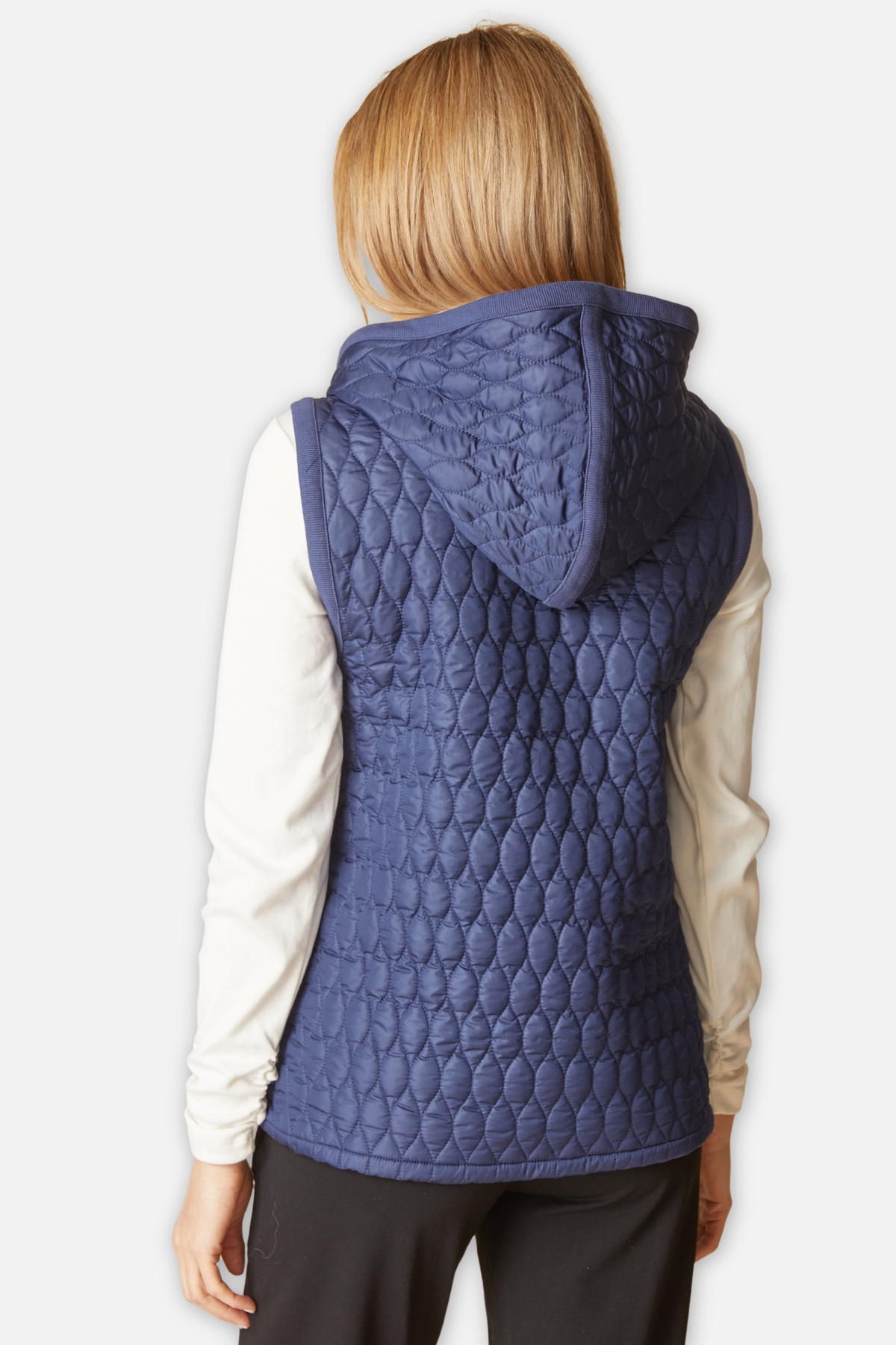 Hooded Zip Vest - Navy