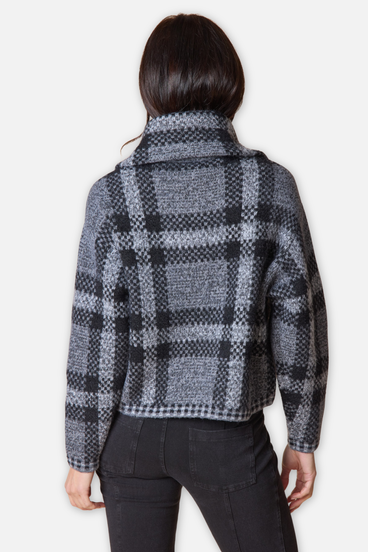 Plaid Zip Jacket - Slate