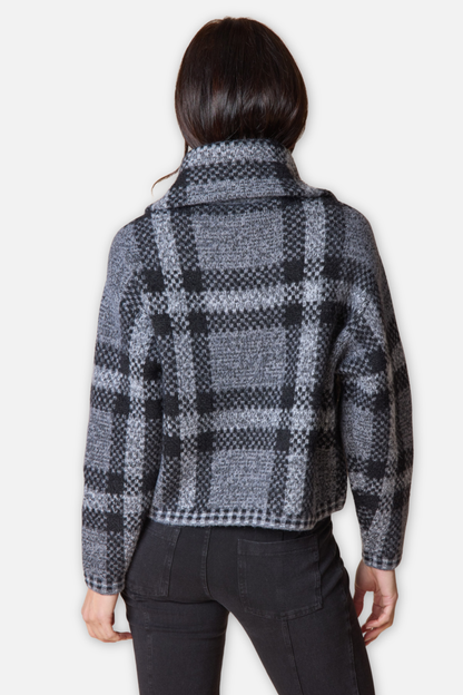 Plaid Zip Jacket - Slate