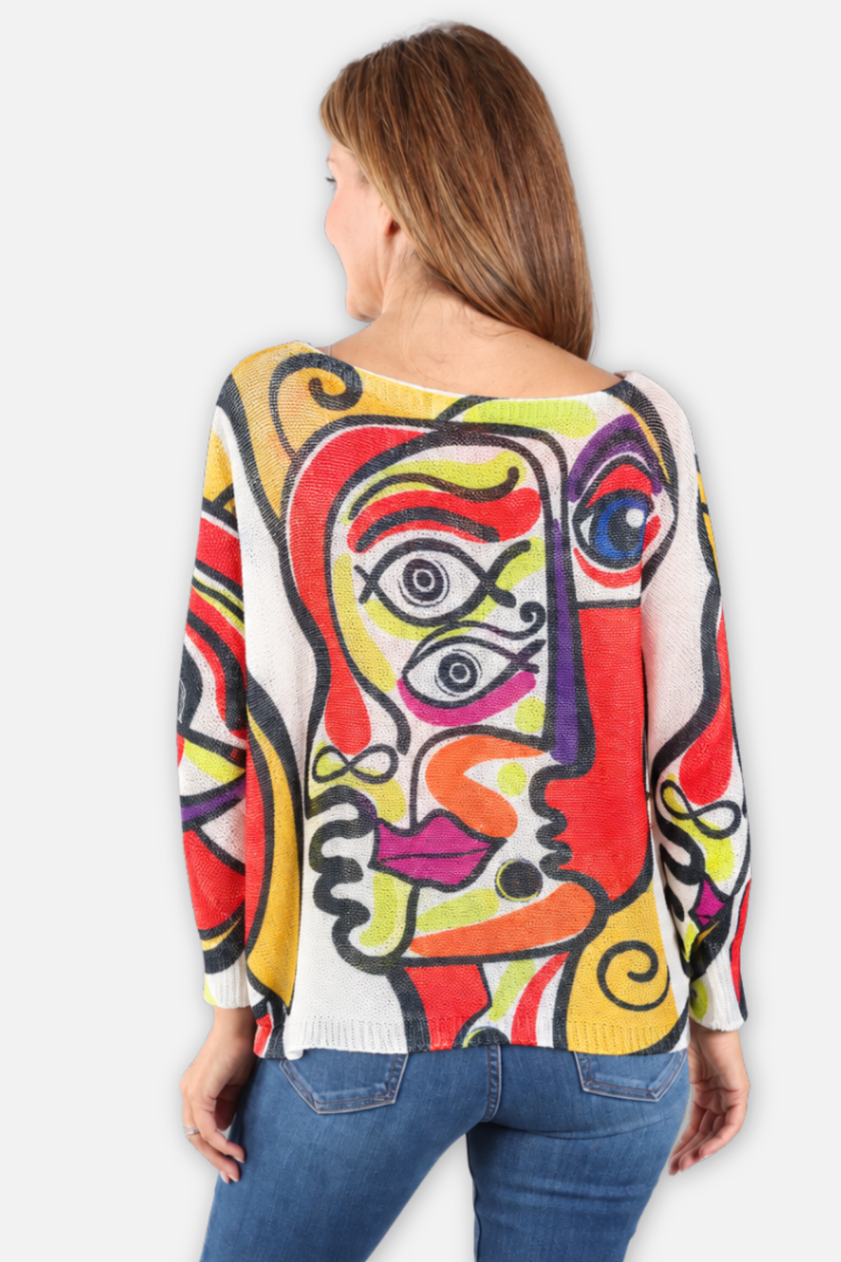 Picasso Pop Sweater - White