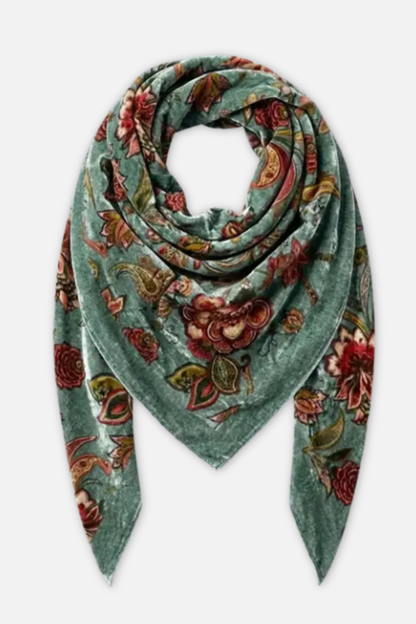 Mango Velvet Scarf - Steel Blue
