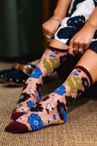 Sheer Sock - Electric Dusk Floral