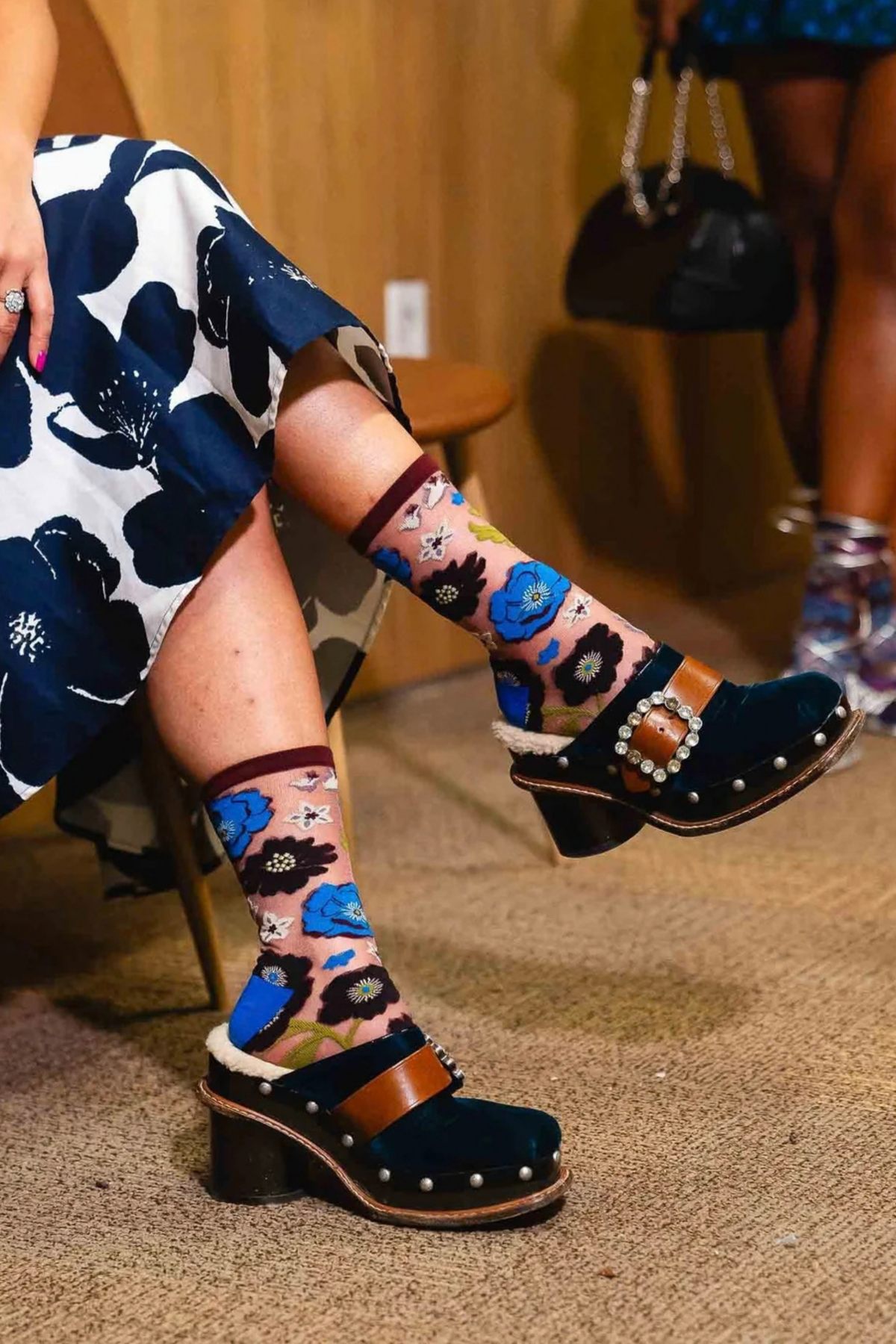 Sheer Sock - Electric Dusk Floral