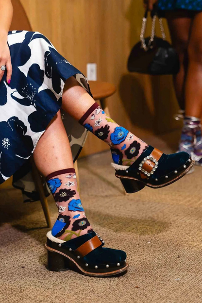 Sheer Sock - Electric Dusk Floral