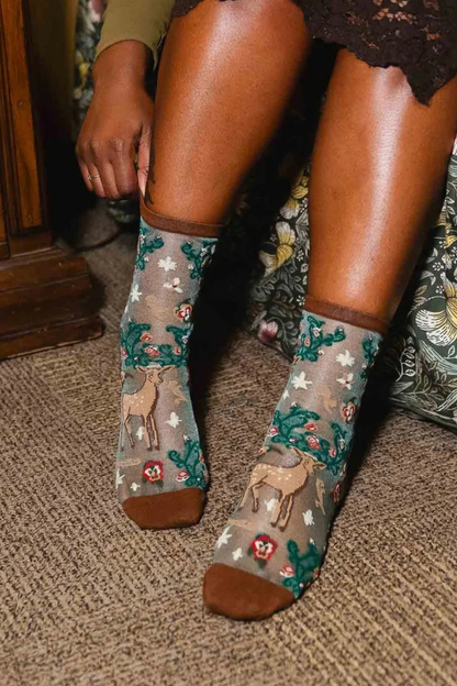 Sheer Sock - Enchanted Deer