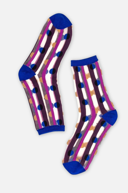 Sheer Sock - Stripes & Dots