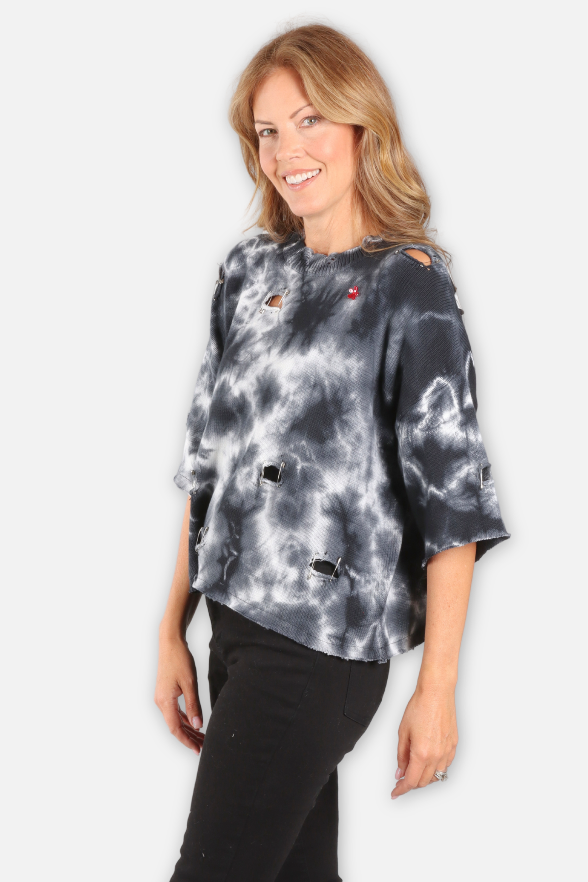 Rebel Tie Dye Pullover - Stone