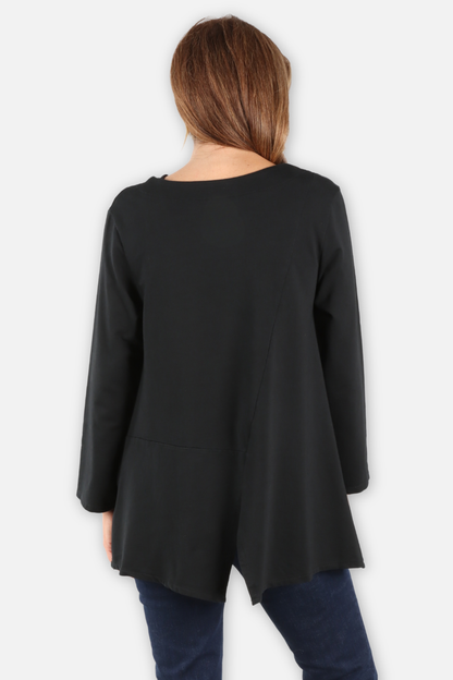 Folded Pocket Top - Black