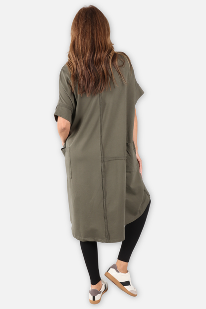 Long Tunic Dress - Olive