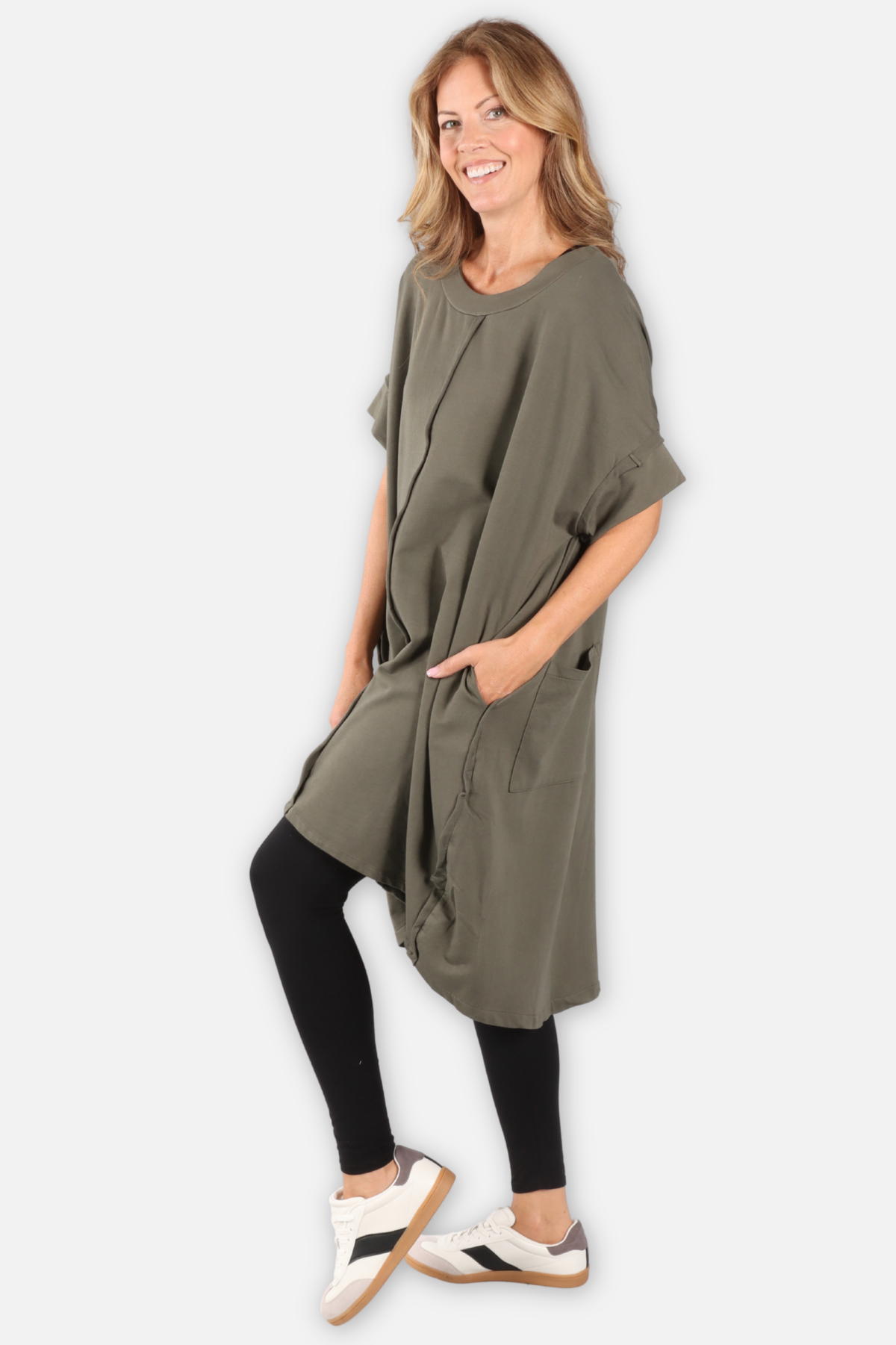 Long Tunic Dress - Olive