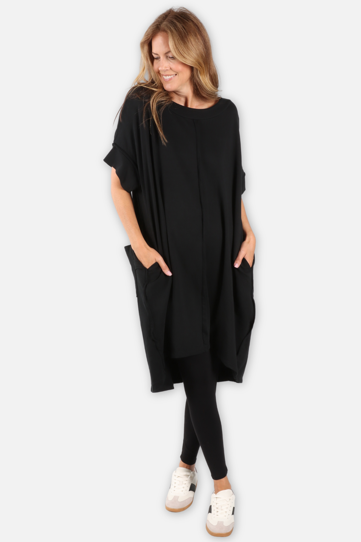 Long Tunic Dress - Black
