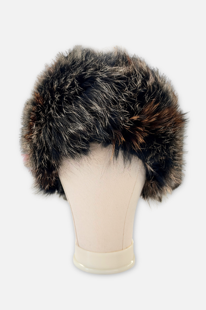 Knitted Fox Headband - Indigo