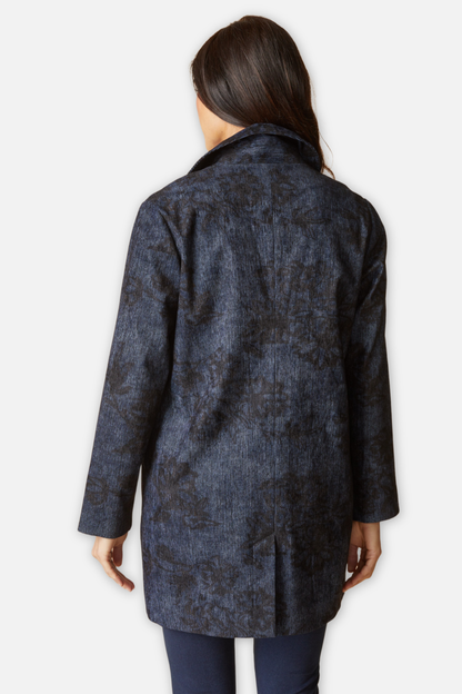 Luxe Cord Paris Card Coat - Navy