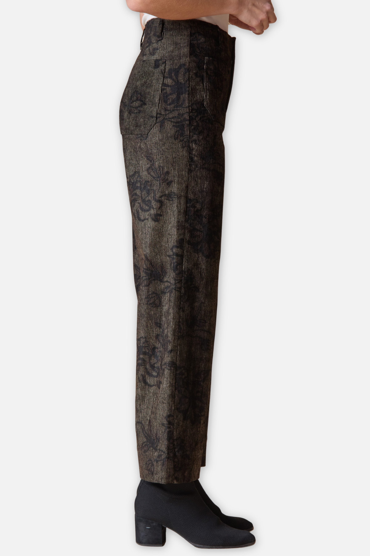 Luxe Cord Ankle Pant - Umber