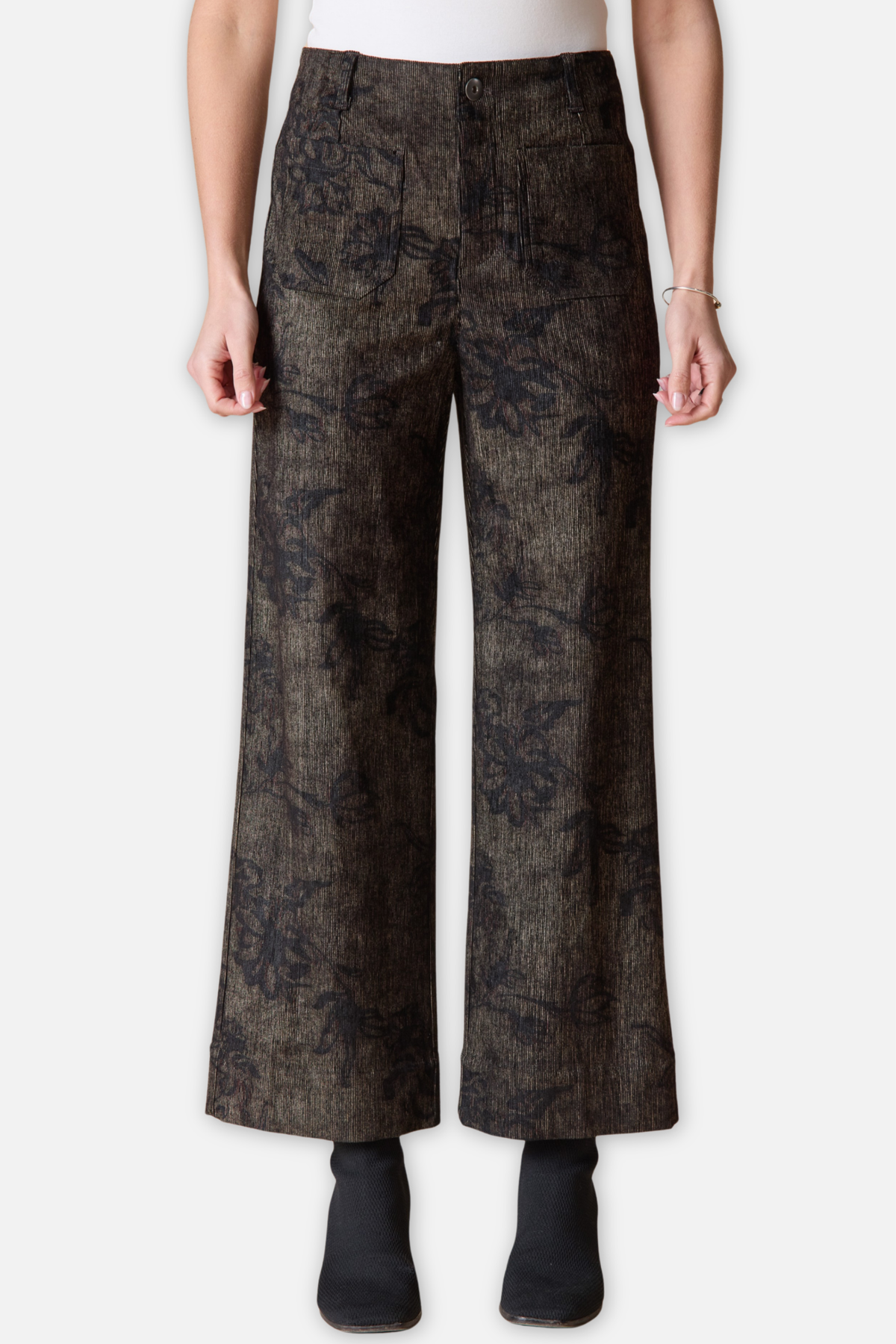 Luxe Cord Ankle Pant - Umber