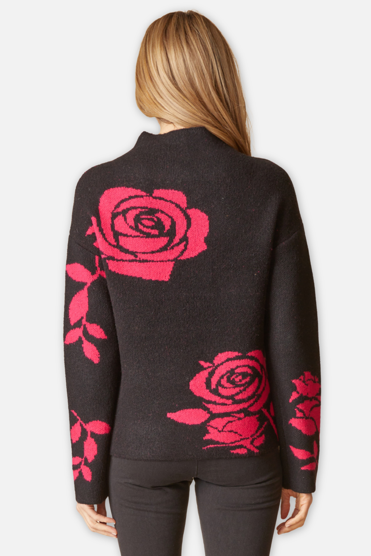 Floral Pullover - Black