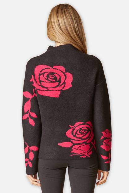 Floral Pullover - Black
