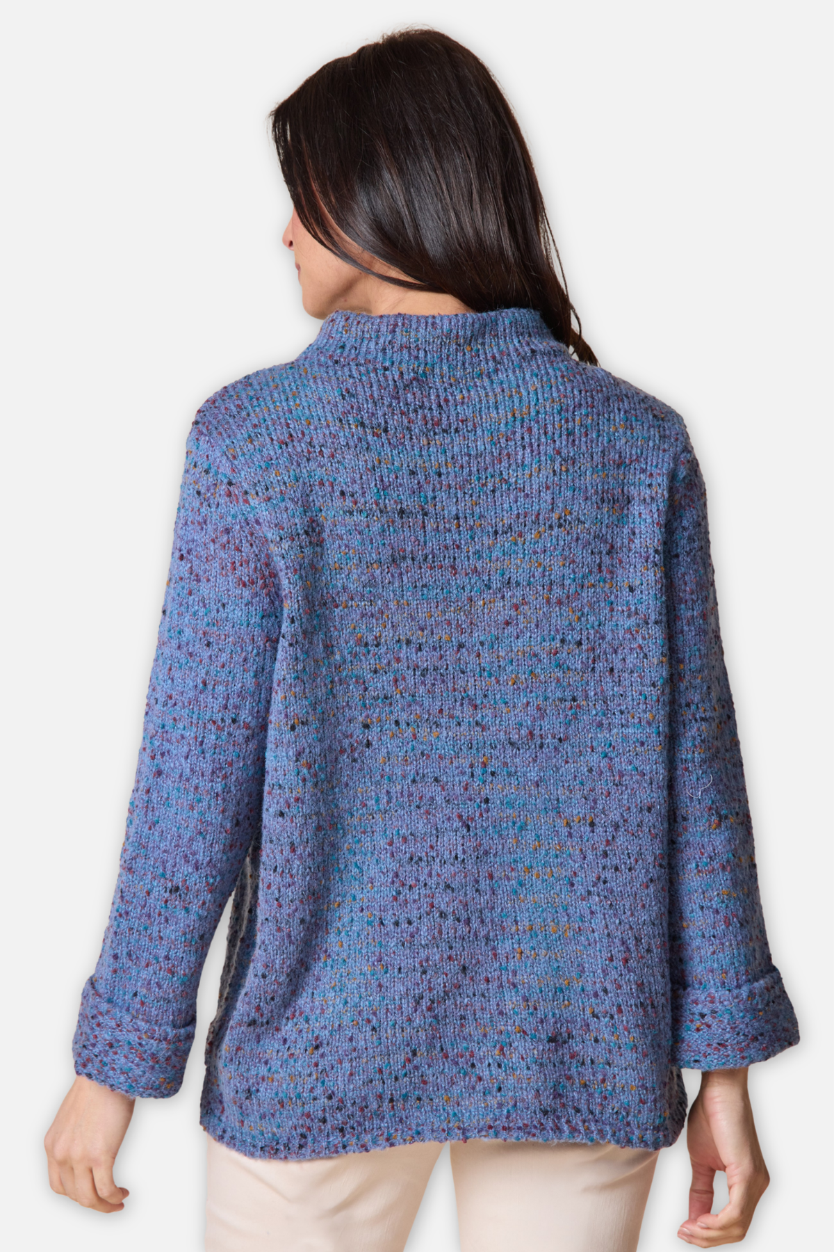 Confetti Funnel Neck Pullover - Harbor