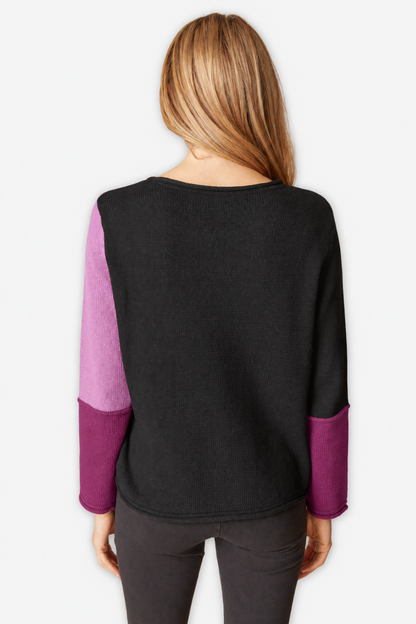 Yin Yang Block Party Sweater - Plum