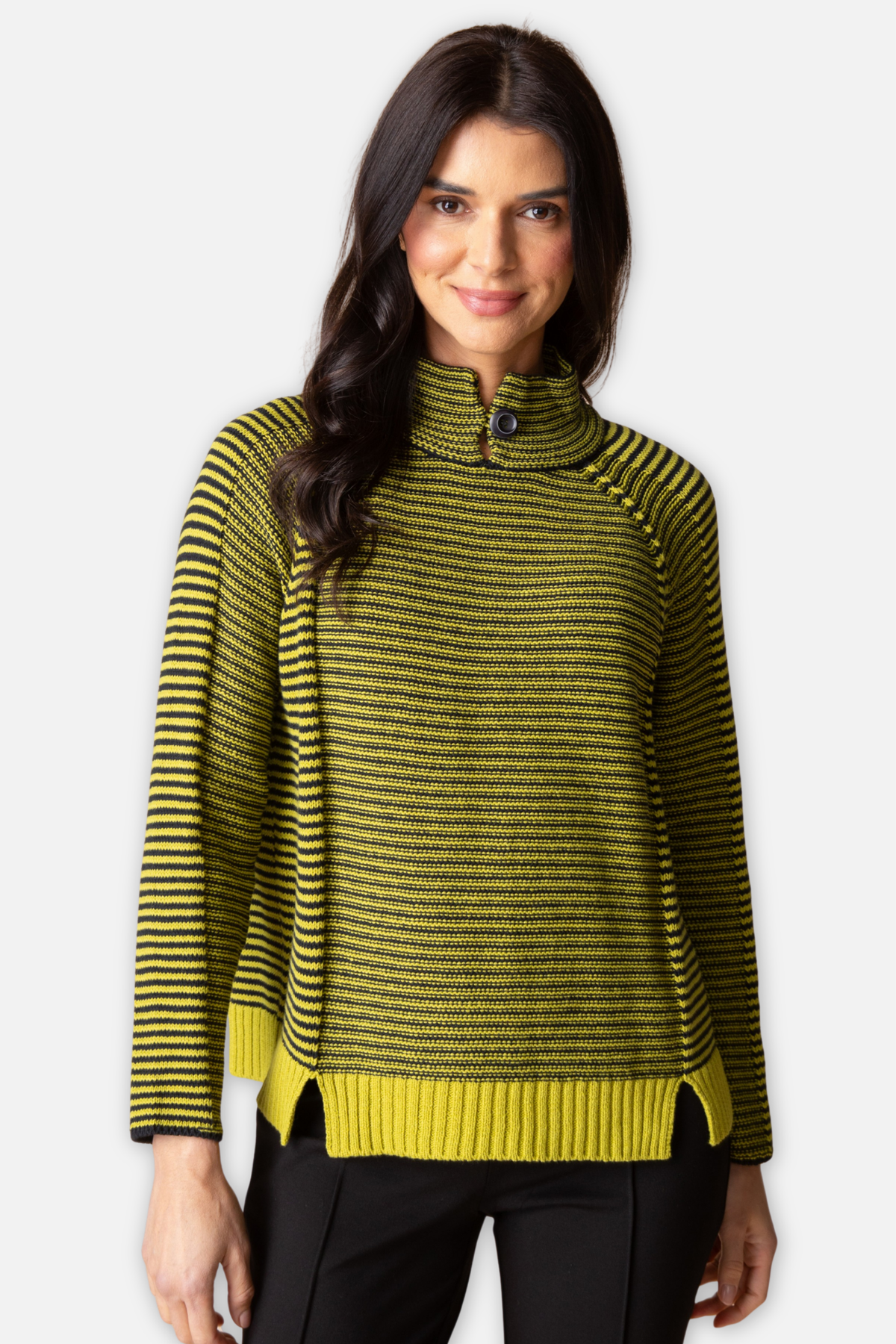 Latitude Button Sweater - Sprout