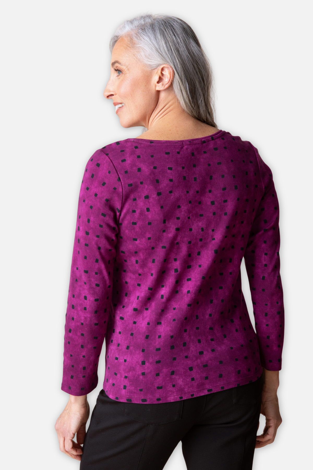 Tie Dye Tiles Everyday Tee - Plum