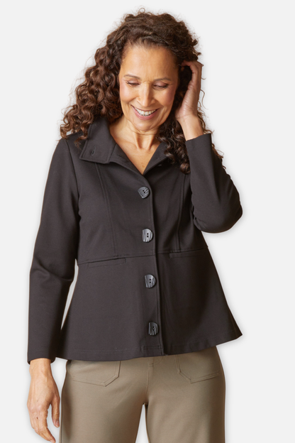 Luxe Ponte City Jacket - Black