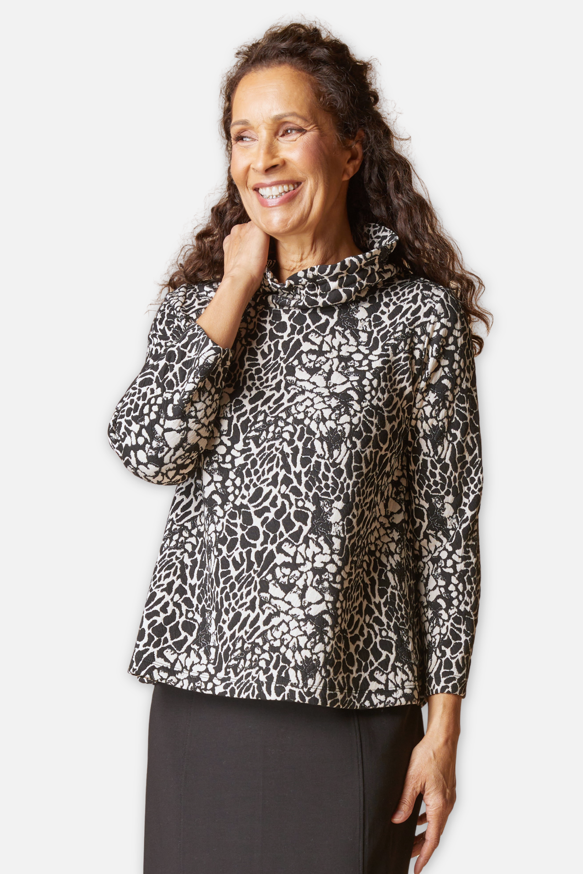 Spot On Cowl Pullover - Dove