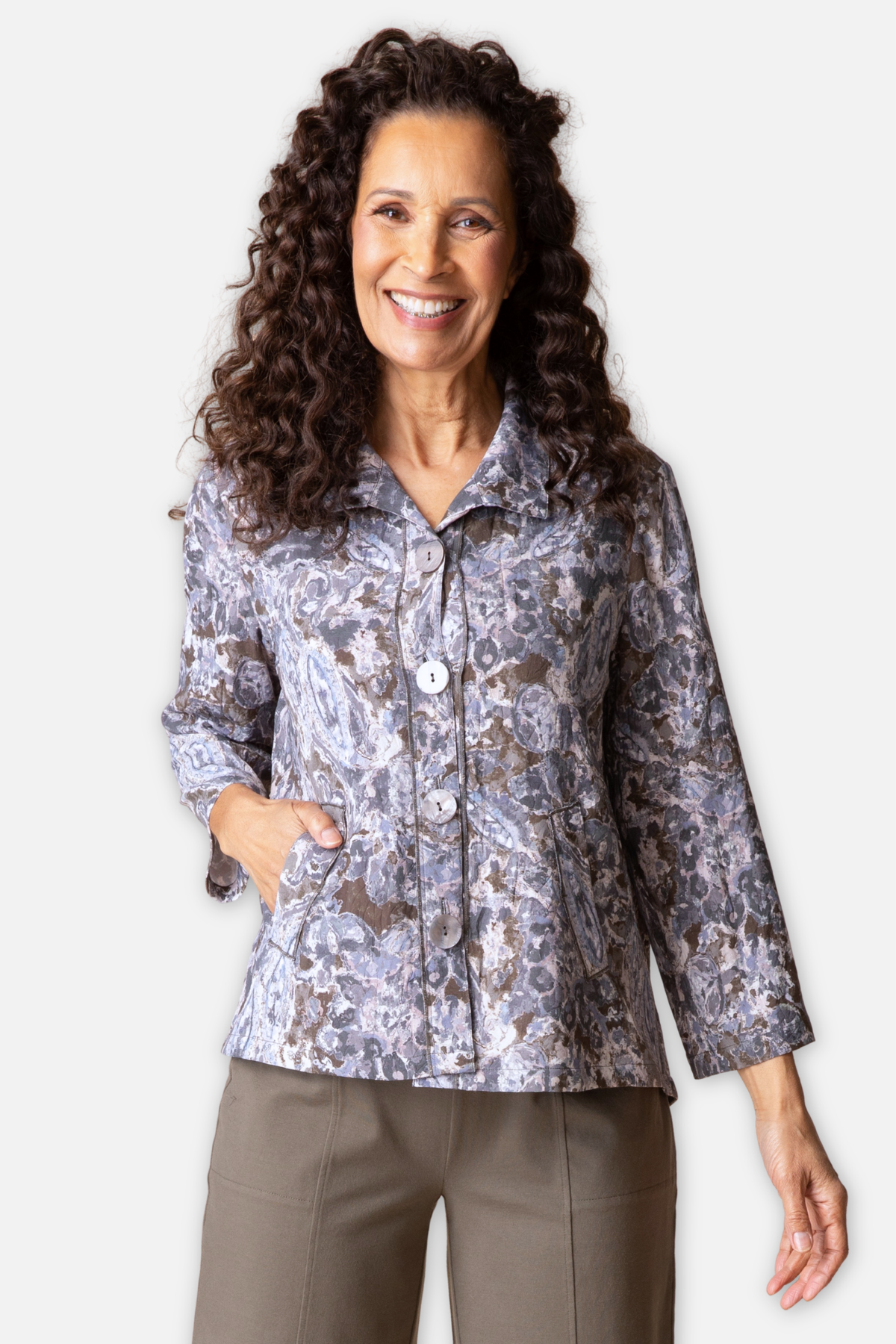 Pleat Back Jacket - Java