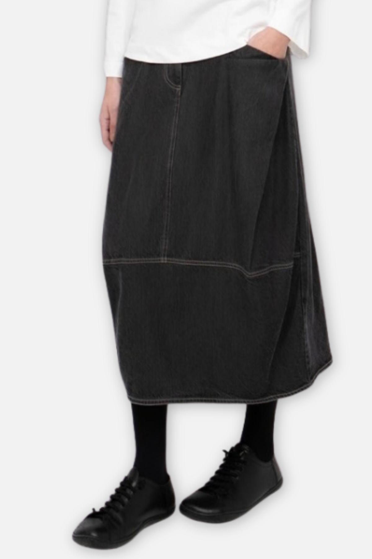 Urban Barrel Denim Skirt - Black Denim